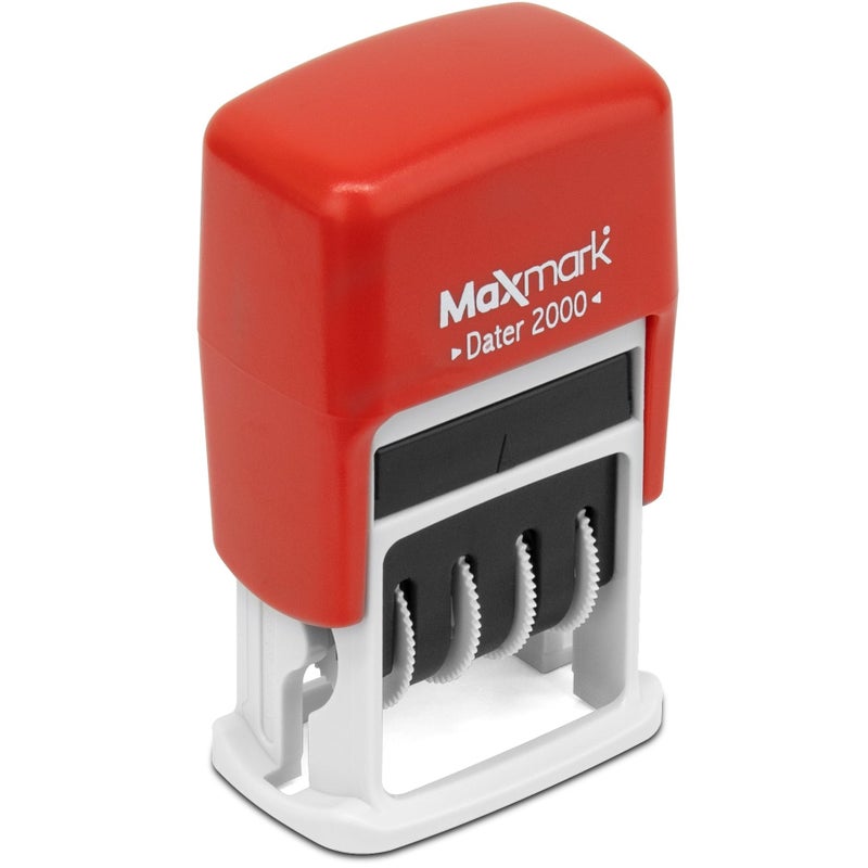 MaxMark 2000 Dater Self Inking Date Stamp - Red - Image 2